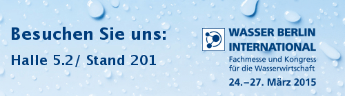 Banner zur Wasser Berlin mit Standinformationen
